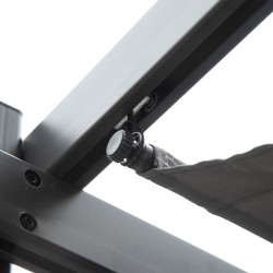 Terassikatos puutarhaan liukukatteella alumiinia 3x3 m, harmaa