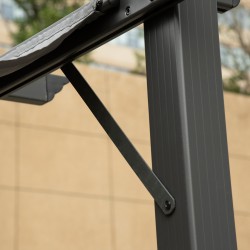 Terassikatos puutarhaan liukukatteella alumiinia 3x3 m, harmaa