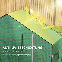 Kasvihuoneen vaihtomuovi UV-suojattu muovipeite 140 x 73 x 190 cm vihreä