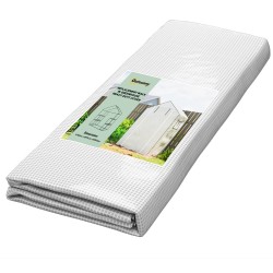 Kasvihuoneen vaihtomuovi UV suojattu 135 GSM rullattava ovi ja sivuikkunat 140 x 73 x 190 cm valkoinen