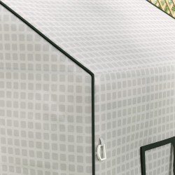 Kasvihuoneen vaihtomuovi UV-suojattu 135 GSM, rullattava ovi ja sivuikkunat, 140 x 73 x 190 cm, valkoinen