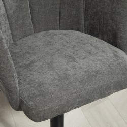 Baarijakkara 2 kpl, säädettävä korkeus 64–85 cm, metallijalusta, tummanharmaa