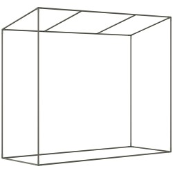 Kasvihuone teräsrungolla ja muovipeitteellä 200 x 76 x 168 cm valkoinen