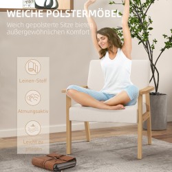 Nojatuoli käsinojilla ruokailutilaan, massiivipuurunko, leinenkankaan näköinen, 64 x 70 x 72 cm, creme