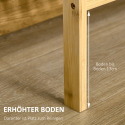 Bambuhylly 3 tasoa 62 x 33 x 80 cm luonnollinen bambu