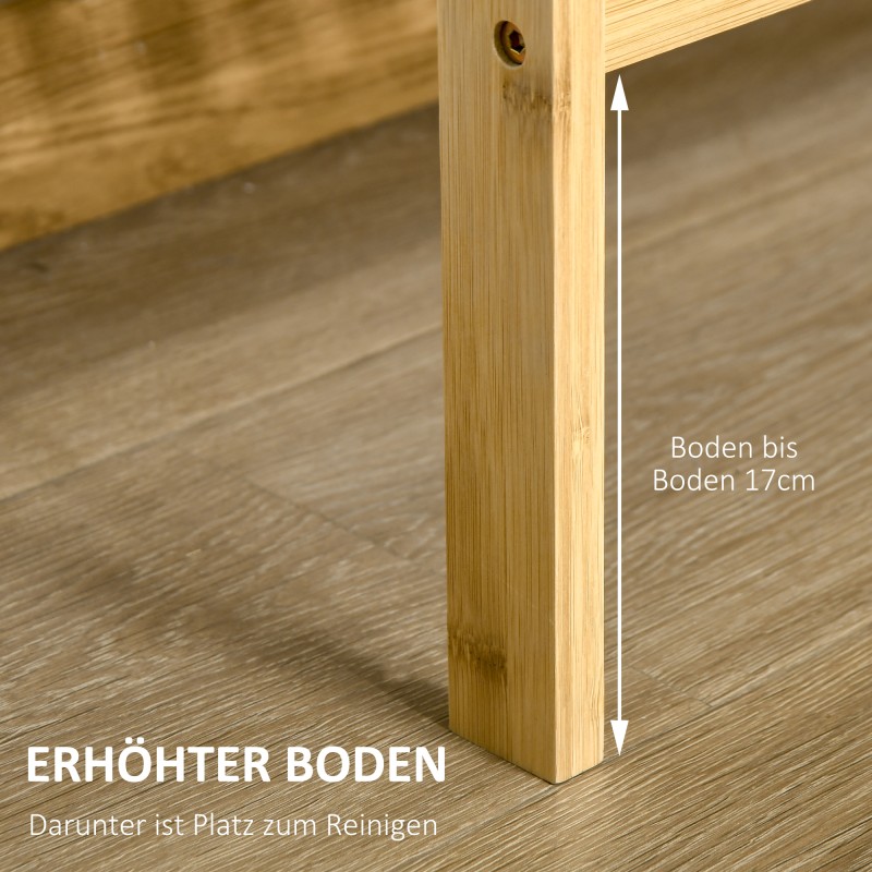 Bambuhylly 3 tasoa 62 x 33 x 80 cm luonnollinen bambu