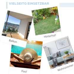 Keinutuoli ulkokäyttöön polyrattanista ja metallista, 66 x 88 x 98 cm, harmaa, pehmusteella