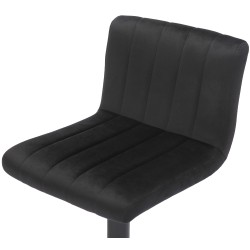 Jamie-baarituoli samettipäällysteellä ja korkeussäädöllä