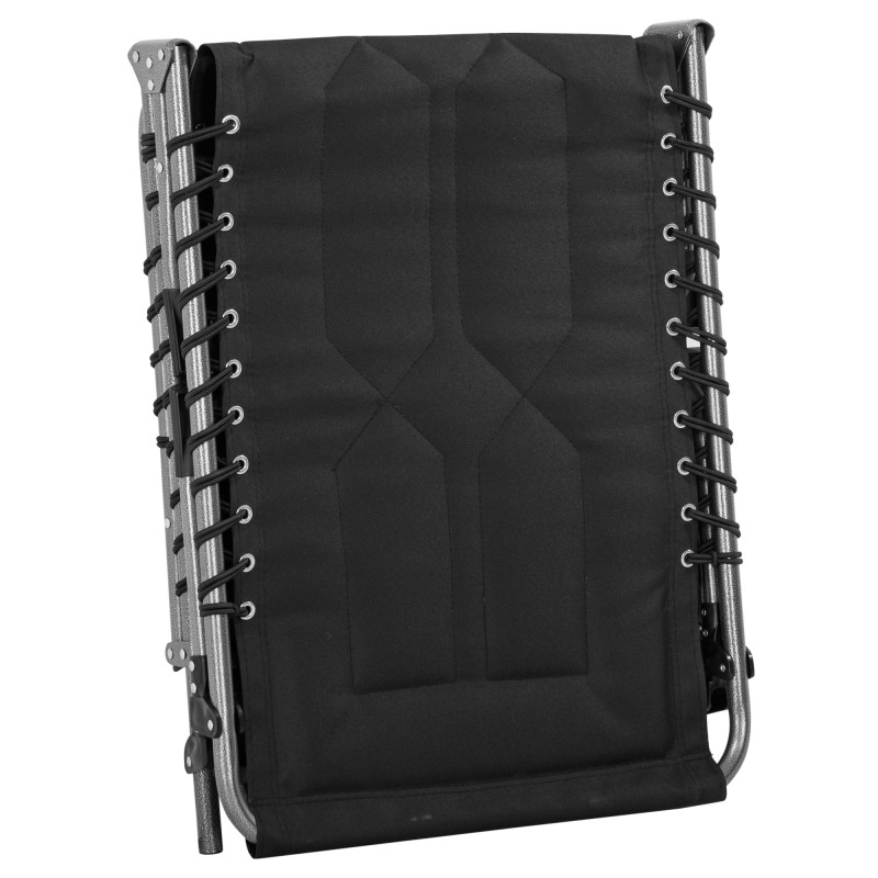 Taitettava aurinkotuoli puutarhaan, teräs ja Oxford-kangas, 188 x 57 x 30 cm, musta