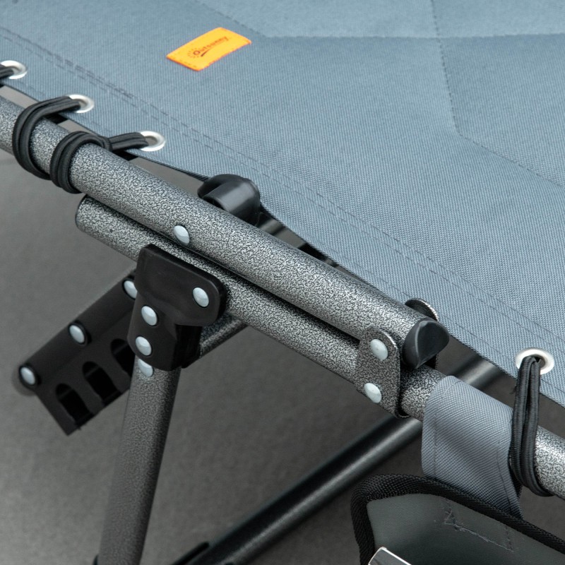 Taitettava puutarhan aurinkotuoli Oxford-kangasta, 5-asentoinen selkänoja, 188 x 57 x 30 cm, harmaa