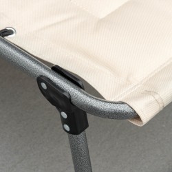 Taitettava aurinkotuoli puutarhaan teräsrunko Oxford-kangas 188 x 57 x 30 cm beige