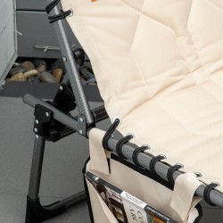 Taitettava aurinkotuoli puutarhaan teräsrunko Oxford-kangas 188 x 57 x 30 cm beige