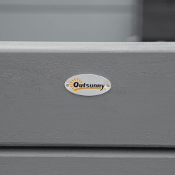 Kahden hengen puinen puutarhapenkki selkänojalla 116 x 56 x 80 cm harmaa