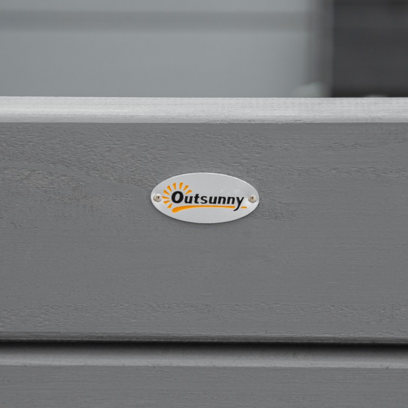 Kahden hengen puinen puutarhapenkki selkänojalla 116 x 56 x 80 cm harmaa