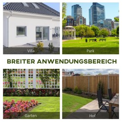 Kahden hengen puinen puutarhapenkki ulkokäyttöön 116 x 56 x 80 cm, kantavuus 220 kg, natur