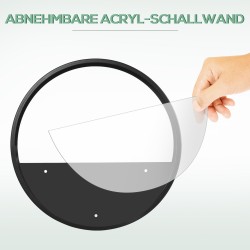 Seinäruukut kasveille, 3 kpl sarja, teräs ja akryyli, musta, pyöreä, sisä- ja ulkokäyttöön