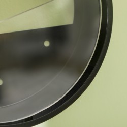 Seinäruukut kasveille, 3 kpl sarja, teräs ja akryyli, musta, pyöreä, sisä- ja ulkokäyttöön