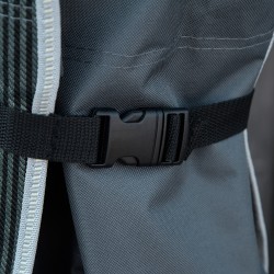 Taitettava retkisänky teräsrungolla 188 x 64,5 x 53 cm, kantavuus 150 kg, harmaa