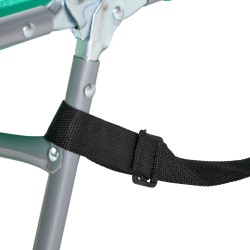 Taitettava puutarhan lepotuoli kasvoaukolla, teräsrunko ja polyesterikangas, vihreä