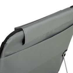 Rantatuolisetti 2 kpl, kokoontaitettava ja säädettävä selkänoja, teräsrunko, 124 x 53 cm, harmaa