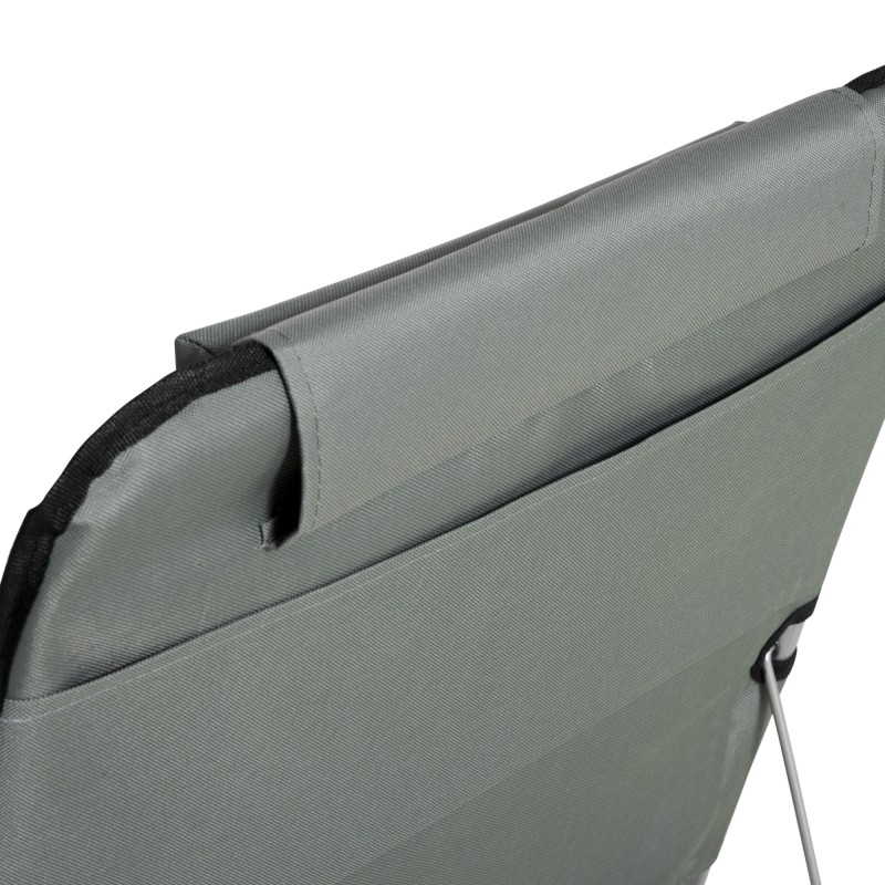 Rantatuolisetti 2 kpl, kokoontaitettava ja säädettävä selkänoja, teräsrunko, 124 x 53 cm, harmaa