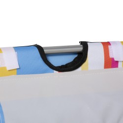 Taitettava rantatuoli 2 kpl, säädettävä selkänoja, teräsrunko, 124 x 53 cm, monivärinen