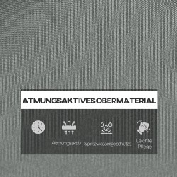 Aurinkotuolin pehmuste polyesteri 196 x 55 x 8 cm tummanharmaa