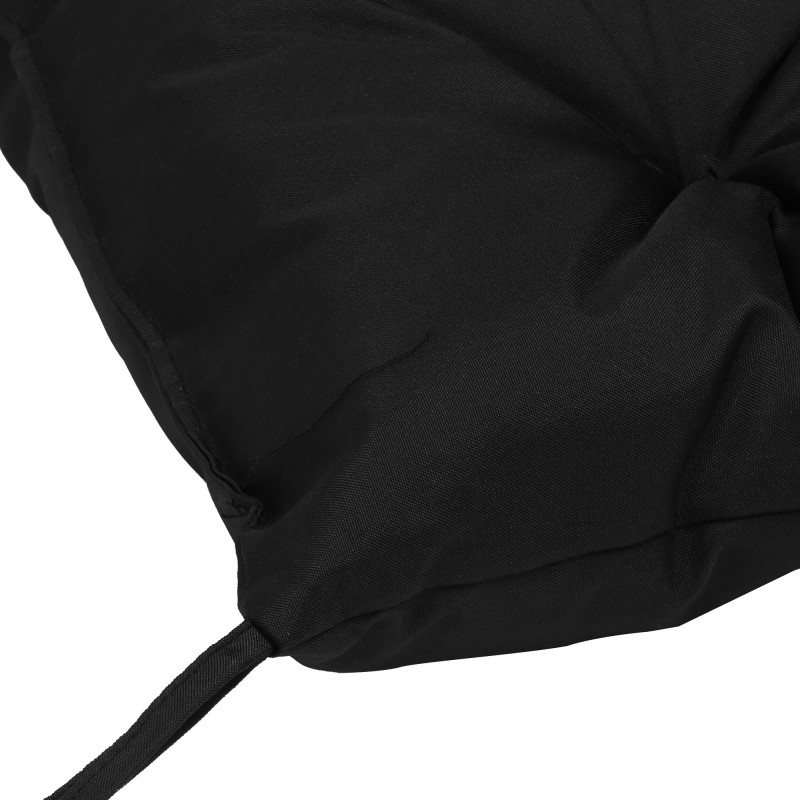 Penkkipehmuste puutarhapenkkiin 3-istuttava 100x98x8 cm polyesteri musta