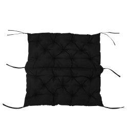 Penkkipehmuste puutarhapenkkiin 3-istuttava 100x98x8 cm polyesteri musta