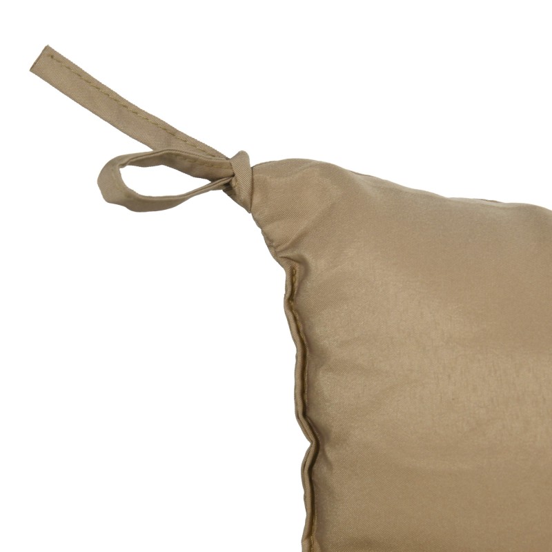 Puutarhapenkki istuinpehmuste 3:lle, polyesteri vaahtotäyte 150x98x8 cm, khaki