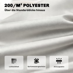 Puutarhapenkkiin istuinpehmuste 3:lle, polyesteri vaahtomuovilla 150x98x8 cm, vaaleanharmaa