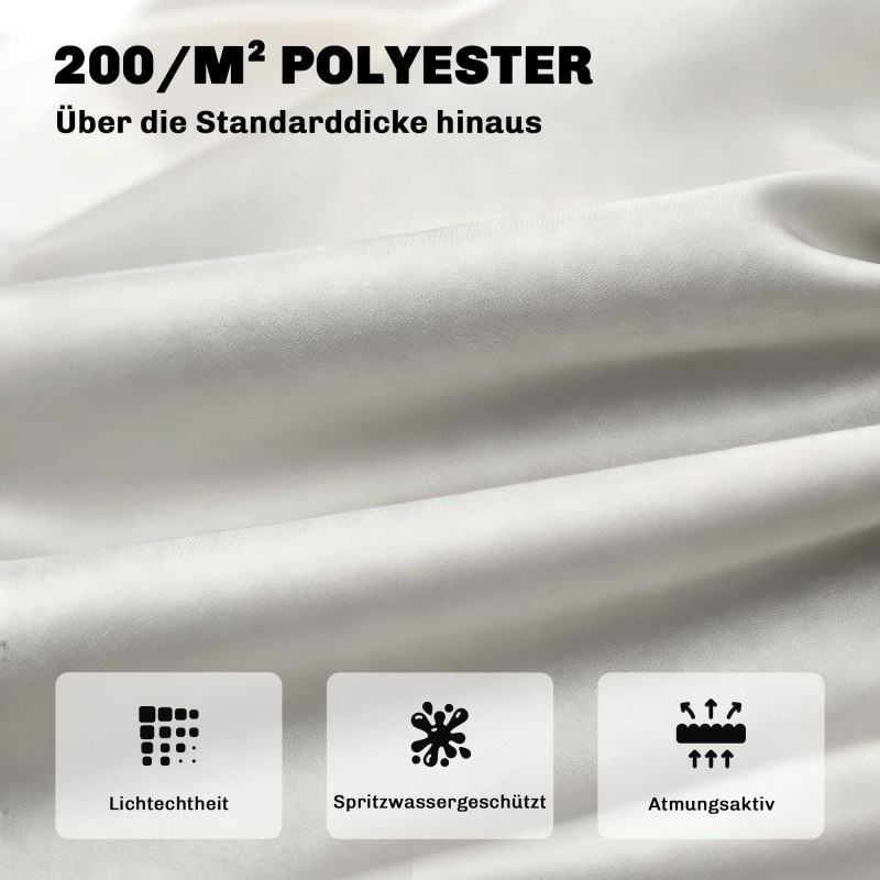 Puutarhapenkkiin istuinpehmuste 3:lle, polyesteri vaahtomuovilla 150x98x8 cm, vaaleanharmaa