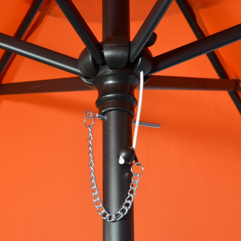 Puutarha- ja parvekevarjo Ø196 cm alumiinirunko oranssi