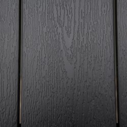 Ulkoruokapöytä 6 hengelle alumiini ja muovi 140 x 90 x 74 cm musta