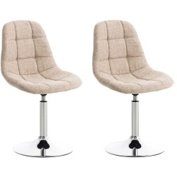 Emil pyörivät kangastuolit 2 kpl setti pehmustetut istuimet