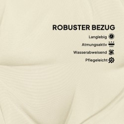 Keinupenkin pehmustesetti ulkokäyttöön, polyesteri, 170 x 100 x 8 cm, beige