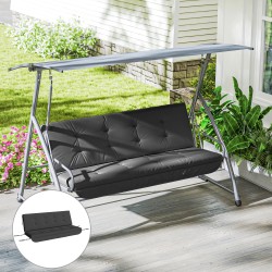 Puutarhakeinun istuinpehmuste ulkokäyttöön polyesteri 170 x 100 x 8 cm tummanharmaa