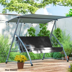 Puutarhakeinun istuinpehmuste ulkokäyttöön polyesteri 170 x 100 x 8 cm tummanharmaa