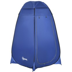 Pop up suihku ja pukeutumisteltta ulkokäyttöön polyesteri 120 x 120 x 190 cm tummansininen