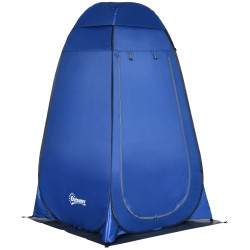 Pop up suihku ja wc teltta camping pukeutumisteltta polyesteri 126 x 124 x 189 cm tummansininen