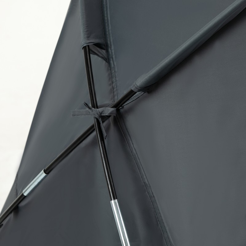 Leiriytymispaketti 3-in-1 maastovuode kupoliteltta ja ilmapatja 200 x 86 x 147 cm harmaa