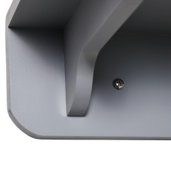 Seinään kiinnitettävä kissan kiipeily- ja raapimispuu 137 cm, MDF, juutti, vaaleanharmaa/beige