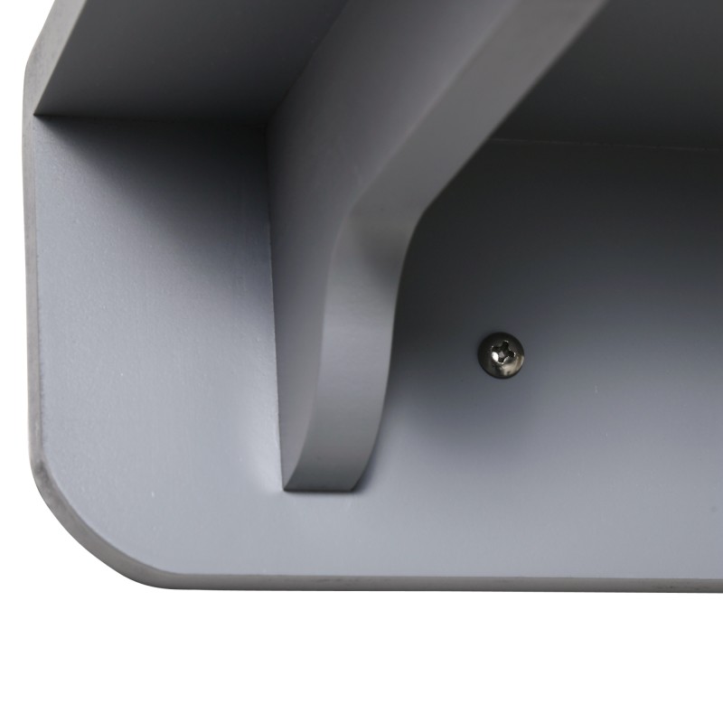 Seinään kiinnitettävä kissan kiipeily- ja raapimispuu 137 cm, MDF, juutti, vaaleanharmaa/beige