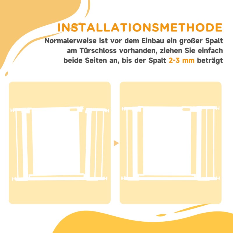 Lemmikkiportti koiralle, metallinen turvaportti portaisiin ja oviaukkoihin 75–103 cm, musta