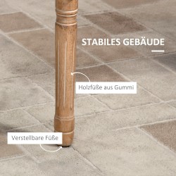 Ruokapöydän tuoli ranskalainen maalaisromanttinen tyyli kautsukipuuta 54,5 x 59 x 96 cm cremevalkoinen