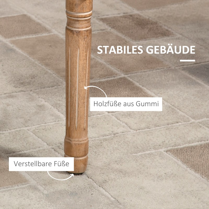 Ruokapöydän tuoli ranskalainen maalaisromanttinen tyyli kautsukipuuta 54,5 x 59 x 96 cm cremevalkoinen