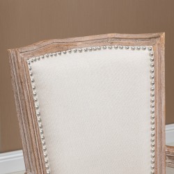 Ruokapöydän tuoli ranskalainen maalaisromanttinen tyyli kautsukipuuta 54,5 x 59 x 96 cm cremevalkoinen