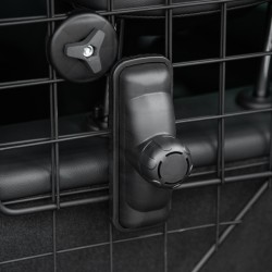 Koiraverkko autoon tavaratilaan, universaali, metallinen, säädettävä 90–120 cm, musta