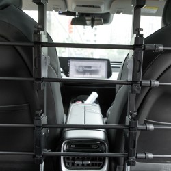 Koiraverkko auton tavaratilaan, terästä, säädettävä 89–150 x 76–124 cm, musta