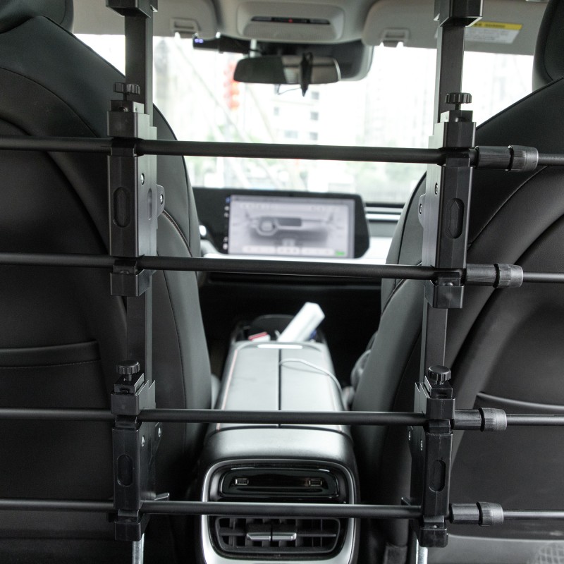 Koiraverkko auton tavaratilaan, terästä, säädettävä 89–150 x 76–124 cm, musta